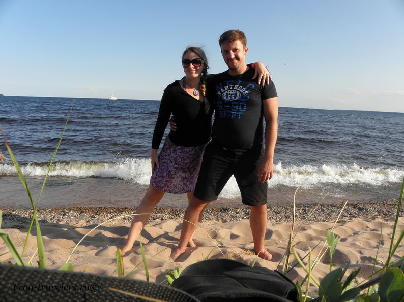 Марина и Костя Саморосенко на острове Коневец