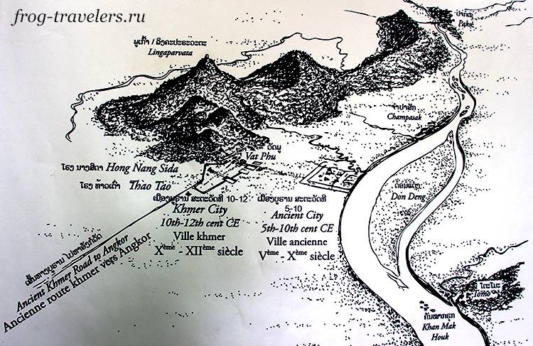 Схема-карта Ват Пху