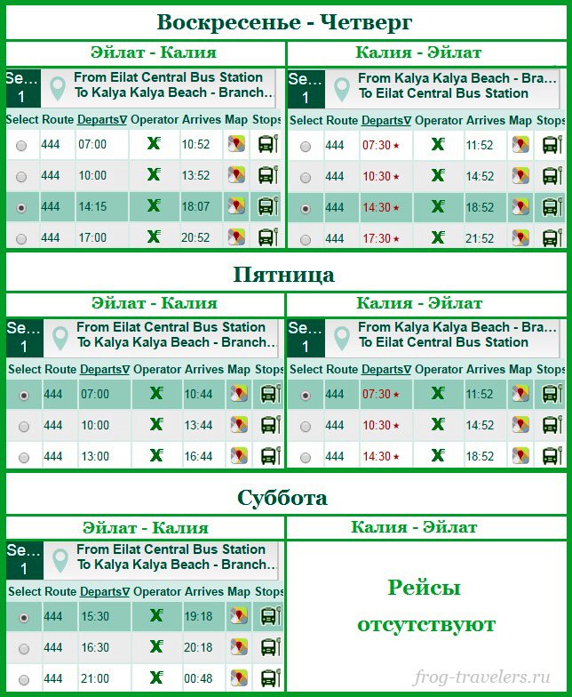 Израиль расписание автобусов